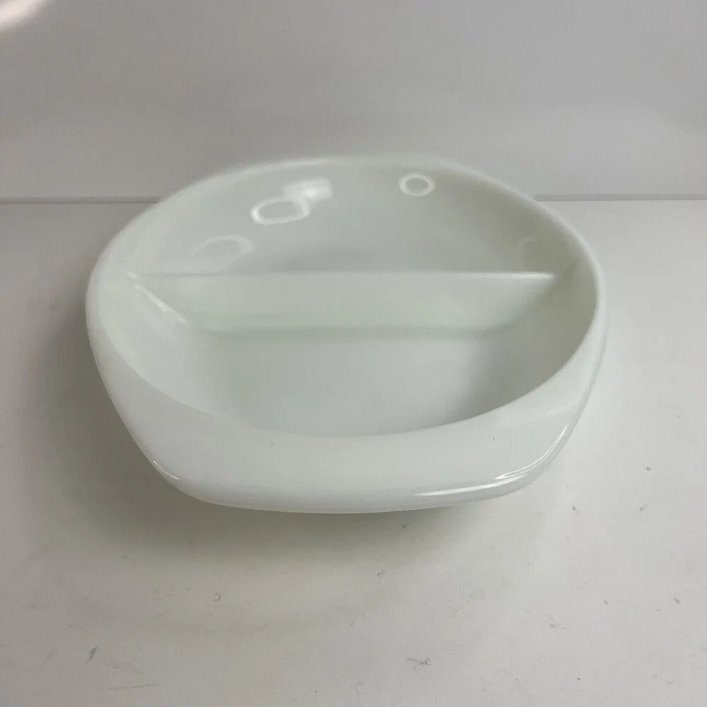 Vintage 1960s Pyrex White Milk Glass Divided Platter